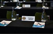 23 October 2021; A general view of the seats for Gaelic Players Association delegates at the GAA Special Congress at Croke Park in Dublin. Photo by Piaras Ó Mídheach/Sportsfile