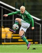 22 October 2021; Brendan Hamilton of Northern Ireland during the Victory Shield match between Northern Ireland and Republic of Ireland at Blanchflower Park in Belfast. Photo by Ramsey Cardy/Sportsfile