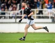 23 October 2021; Johnathan Flattery of Maynooth celebrates after scoring his side's first goal during the Kildare County Senior Club Football Championship Semi-Final match between Naas and Maynooth at St Conleth's Park in Newbridge, Kildare. Photo by Harry Murphy/Sportsfile