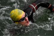 23 October 2021; Karl Wilkes, North Dublin, competing in the 101st Jones Engineering Dublin City Liffey Swim which travelled up-river for the first time in the swim’s history. Photo by Ray McManus/Sportsfile