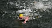 23 October 2021; Gabriel Byrne, Templeogue, competing in the 101st Jones Engineering Dublin City Liffey Swim which travelled up-river for the first time in the swim’s history. Photo by Ray McManus/Sportsfile