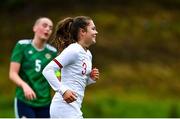 23 October 2021; Lucy Parry of England celebrates after scoring her side's sixth goal during the UEFA Women's U19 Championship Qualifier match between England and Northern Ireland at Jackman Park in Limerick. Photo by Eóin Noonan/Sportsfile