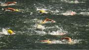 23 October 2021; A general view of the field as they compete in the 101st Jones Engineering Dublin City Liffey Swim which travelled up-river for the first time in the swim’s history. Photo by Ray McManus/Sportsfile