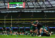 23 October 2021; Connacht players warm up prior to the United Rugby Championship match between Connacht and Ulster at Aviva Stadium in Dublin. Photo by David Fitzgerald/Sportsfile