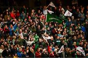 23 October 2021; Supporters during the United Rugby Championship match between Connacht and Ulster at Aviva Stadium in Dublin. Photo by David Fitzgerald/Sportsfile