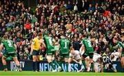 23 October 2021; Supporters look on during the United Rugby Championship match between Connacht and Ulster at Aviva Stadium in Dublin. Photo by Brendan Moran/Sportsfile