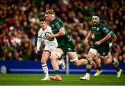 23 October 2021; Niall Murray of Connacht on his way to scoring his side's first try during the United Rugby Championship match between Connacht and Ulster at Aviva Stadium in Dublin. Photo by David Fitzgerald/Sportsfile