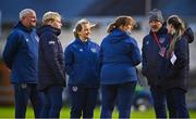 23 October 2021; Republic of Ireland manager Dave Connell, second from right, with his coaching staff before the UEFA Women's U19 Championship Qualifier match between Switzerland and Republic of Ireland at Markets Field in Limerick. Photo by Eóin Noonan/Sportsfile