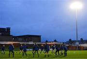 23 October 2021; Republic of Ireland players warm-up before the UEFA Women's U19 Championship Qualifier match between Switzerland and Republic of Ireland at Markets Field in Limerick. Photo by Eóin Noonan/Sportsfile