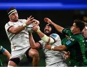 23 October 2021; Rob Herring, left, and Tom O’Toole of Ulster in action against Dave Heffernan of Connacht during the United Rugby Championship match between Connacht and Ulster at Aviva Stadium in Dublin. Photo by David Fitzgerald/Sportsfile