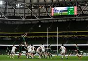23 October 2021; Eoghan Masterson of Connacht wins possession from a line-out during the United Rugby Championship match between Connacht and Ulster at Aviva Stadium in Dublin. Photo by David Fitzgerald/Sportsfile
