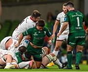 23 October 2021; Alan O’Connor of Ulster (4) barges into Dave Heffernan of Connacht, for which O'Connor was shown a yellow card, during the United Rugby Championship match between Connacht and Ulster at Aviva Stadium in Dublin. Photo by Brendan Moran/Sportsfile