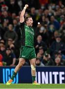 23 October 2021; Jack Carty of Connacht celebrates at the final whistle of the United Rugby Championship match between Connacht and Ulster at Aviva Stadium in Dublin. Photo by Brendan Moran/Sportsfile