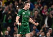 23 October 2021; Jack Carty of Connacht celebrates at the final whistle of the United Rugby Championship match between Connacht and Ulster at Aviva Stadium in Dublin. Photo by Brendan Moran/Sportsfile