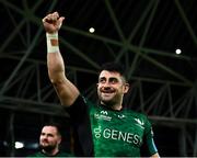 23 October 2021; Tiernan O’Halloran of Connacht celebrates after the United Rugby Championship match between Connacht and Ulster at Aviva Stadium in Dublin. Photo by David Fitzgerald/Sportsfile