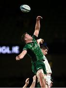 23 October 2021; Oisín Dowling of Connacht wins possession ahead of Nick Timoney of Ulster during the United Rugby Championship match between Connacht and Ulster at Aviva Stadium in Dublin. Photo by David Fitzgerald/Sportsfile