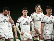 23 October 2021; Billy Burns of Ulster, centre, and team-mates after the United Rugby Championship match between Connacht and Ulster at Aviva Stadium in Dublin. Photo by David Fitzgerald/Sportsfile