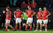 23 October 2021; Dejected Munster players after the United Rugby Championship match between Ospreys and Munster at Liberty Stadium in Swansea, Wales. Photo by Ben Evans/Sportsfile