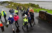 23 October 2021; Parkrun Ireland in partnership with Vhi, added a new parkrun at Achill Greenway on Saturday, 23rd of October, with the introduction of the Achill Greenway parkrun at Achill Greenway, Great Western Greenway in Achill, Mayo. Parkruns take place over a 5km course weekly, are free to enter and are open to all ages and abilities, providing a fun and safe environment to enjoy exercise. To register for a parkrun near you visit www.parkrun.ie. Pictured are participants at the start of the parkrun. Photo by Brendan Moran/Sportsfile