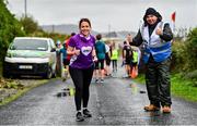 23 October 2021; Parkrun Ireland in partnership with Vhi, added a new parkrun at Achill Greenway on Saturday, 23rd of October, with the introduction of the Achill Greenway parkrun at Achill Greenway, Great Western Greenway in Achill, Mayo. Parkruns take place over a 5km course weekly, are free to enter and are open to all ages and abilities, providing a fun and safe environment to enjoy exercise. To register for a parkrun near you visit www.parkrun.ie. Pictured at the parkrun is Nicola Shields from VHI and race director Chris McCarthy. Photo by Brendan Moran/Sportsfile