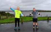 23 October 2021; Parkrun Ireland in partnership with Vhi, added a new parkrun at Achill Greenway on Saturday, 23rd of October, with the introduction of the Achill Greenway parkrun at Achill Greenway, Great Western Greenway in Achill, Mayo. Parkruns take place over a 5km course weekly, are free to enter and are open to all ages and abilities, providing a fun and safe environment to enjoy exercise. To register for a parkrun near you visit www.parkrun.ie. Pictured at the parkrun are Brian Courtney from Fermanagh, left, and Dominic Vesey from The Wirral in England. Photo by Brendan Moran/Sportsfile