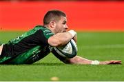 23 October 2021; Diarmuid Kilgallen of Connacht scores his side's fourth try during the United Rugby Championship match between Connacht and Ulster at Aviva Stadium in Dublin. Photo by Brendan Moran/Sportsfile