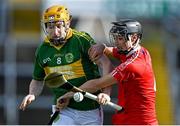24 October 2021; Con Berkery of Cappamore in action against Barry Duff of Mungret St Paul's during the Limerick Premier Intermediate Hurling Championship Final match between Mungret St Paul's and Cappamore at TUS Gaelic Grounds in Limerick. Photo by Piaras Ó Mídheach/Sportsfile