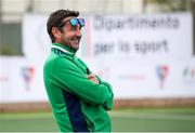 24 October 2021;  Ireland head coach Sean Dancer before the FIH Women's World Cup European Qualifier Final match between Ireland and Wales at Pisa in Italy. Photo by Roberto Bregani/Sportsfile