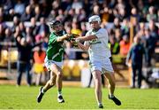 24 October 2021; David Fogarty of O'Loughlin Gaels shoots to score a late point despite the efforts of Tommy Walton of Tullaroan during the Kilkenny County Senior Club Hurling Championship Semi-Final match between Tullaroan and O'Loughlin Gaels at UPMC Nowlan Park in Kilkenny. Photo by Sam Barnes/Sportsfile