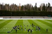 24 October 2021; A general view during a Republic of Ireland Women training session at Leppavaara Stadium in Helsinki, Finland. Photo by Stephen McCarthy/Sportsfile