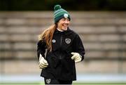 24 October 2021; Goalkeeper Grace Moloney during a Republic of Ireland Women training session at Leppavaara Stadium in Helsinki, Finland. Photo by Stephen McCarthy/Sportsfile