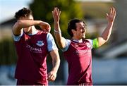 24 October 2021; Drogheda United captain James Brown celebrates after the SSE Airtricity League Premier Division match between Drogheda United and Derry City at United Park in Drogheda, Louth. Photo by Ramsey Cardy/Sportsfile