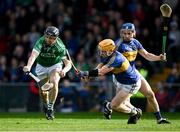 24 October 2021; Graeme Mulcahy of Kilmallock in action against Seánie O'Brien, front, and Nigel Foley of Patrickswell during the Limerick County Senior Club Hurling Championship Final match between Kilmallock and Patrickswell at TUS Gaelic Grounds in Limerick. Photo by Piaras Ó Mídheach/Sportsfile