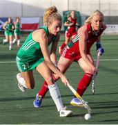 24 October 2021; Niamh Carey of Ireland during the FIH Women's World Cup European Qualifier Final match between Ireland and Wales at Pisa in Italy. Photo by Roberto Bregani/Sportsfile