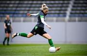 24 October 2021; Diane Caldwell during a Republic of Ireland Women training session at Leppavaara Stadium in Helsinki, Finland. Photo by Stephen McCarthy/Sportsfile