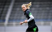 24 October 2021; Diane Caldwell during a Republic of Ireland Women training session at Leppavaara Stadium in Helsinki, Finland. Photo by Stephen McCarthy/Sportsfile