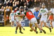 24 October 2021; Ronan Corcoran of Ballyhale Shamrocks in action against Niall Brassil of James Stephen's during the Kilkenny County Senior Club Hurling Championship Semi-Final match between Ballyhale Shamrocks and James Stephens at UPMC Nowlan Park in Kilkenny. Photo by Sam Barnes/Sportsfile