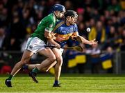 24 October 2021; Kevin O'Brien of Patrickswell in action against Dan Joy of Kilmallock during the Limerick County Senior Club Hurling Championship Final match between Kilmallock and Patrickswell at TUS Gaelic Grounds in Limerick. Photo by Piaras Ó Mídheach/Sportsfile