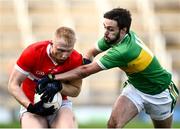 24 October 2021; Sean Taylor of Coolera Strandhill in action against John Kelly of Tourlestrane during the Sligo County Senior Club Football Championship Final match between Tourlestrane and Coolera Strandhill at Markievicz Park in Sligo. Photo by David Fitzgerald/Sportsfile