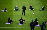 24 October 2021; Physiotherapist Angela Kenneally during a Republic of Ireland Women training session at Leppavaara Stadium in Helsinki, Finland. Photo by Stephen McCarthy/Sportsfile