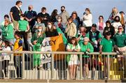 24 October 2021; Ireland supporters following the FIH Women's World Cup European Qualifier Final match between Ireland and Wales at Pisa in Italy. Photo by Roberto Bregani/Sportsfile