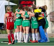24 October 2021; Ireland players celebrate their victory after the FIH Women's World Cup European Qualifier Final match between Ireland and Wales at Pisa in Italy. Photo by Roberto Bregani/Sportsfile