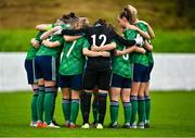 23 October 2021; Northern Ireland players during the UEFA Women's U19 Championship Qualifier match between England and Northern Ireland at Jackman Park in Limerick. Photo by Eóin Noonan/Sportsfile