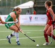 24 October 2021; Katie Mullan of Ireland in action during the FIH Women's World Cup European Qualifier Final match between Ireland and Wales at Pisa in Italy. Photo by Roberto Bregani/Sportsfile