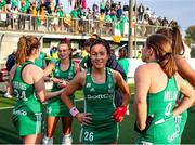 24 October 2021; Anna O'Flanagan of Ireland, who scored both goals, with team-mates after victory in the FIH Women's World Cup European Qualifier Final match between Ireland and Wales at Pisa in Italy. Photo by Roberto Bregani/Sportsfile