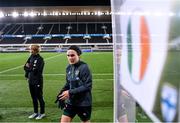 25 October 2021; Ciara Grant during a Republic of Ireland Women training session at Helsinki Olympic Stadium in Helsinki, Finland. Photo by Stephen McCarthy/Sportsfile