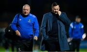 25 October 2021; Waterford manager Marc Bircham, right, and assistant Dave Bell arrive before the SSE Airtricity League Premier Division match between Bohemians and Waterford at Dalymount Park in Dublin. Photo by Seb Daly/Sportsfile