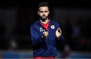 25 October 2021; Robbie Benson of St Patrick's Athletic applauds his side's supporters after the SSE Airtricity League Premier Division match between St Patrick's Athletic and Dundalk at Richmond Park in Dublin. Photo by Ben McShane/Sportsfile