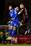 25 October 2021; Shane Griffin of Waterford in action against Ross Tierney of Bohemians during the SSE Airtricity League Premier Division match between Bohemians and Waterford at Dalymount Park in Dublin. Photo by Seb Daly/Sportsfile