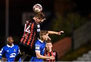 25 October 2021; Conor Levingston of Bohemians in action against Cameron Evans of Waterford during the SSE Airtricity League Premier Division match between Bohemians and Waterford at Dalymount Park in Dublin. Photo by Seb Daly/Sportsfile